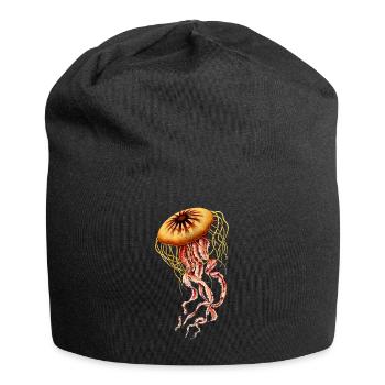 Qualle - Jersey-Beanie - Schwarz - Vorne