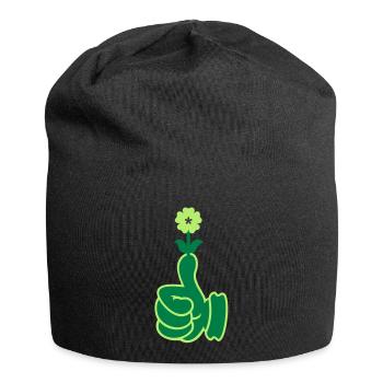 pouce vert / Green Thumb (2c) - Bonnet en jersey - noir - Devant