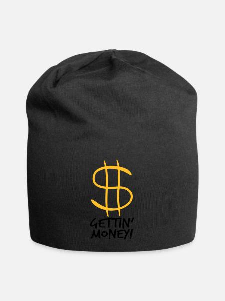symbol dollar gettin money zeichen geld reich geld - Jersey-Beanie - Schwarz
