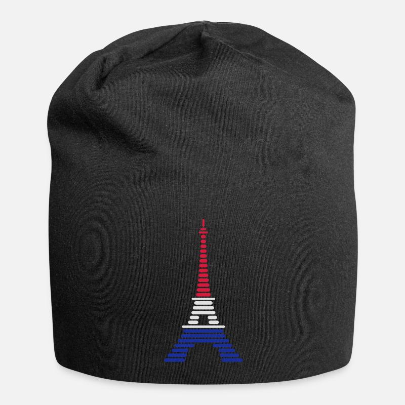Tour Eiffel - Bleu blanc rouge - Bonnet en jersey - noir