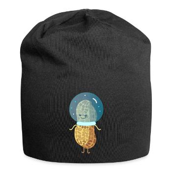 Cacahuètes en astronaute - Bonnet en jersey - noir - Devant