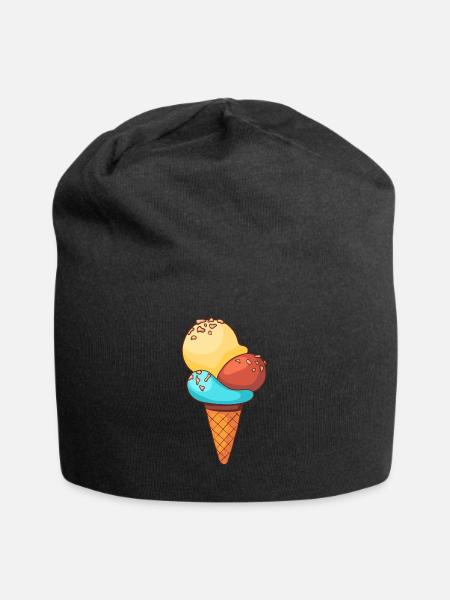 Eis - Jersey-Beanie - Schwarz