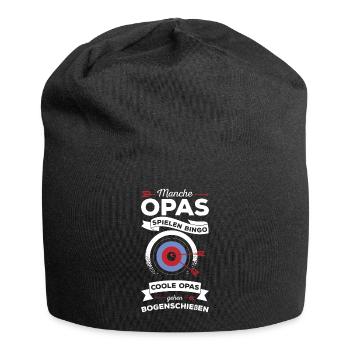Bogenschützen Pfeil & Bogen Geschenk - Jersey-Beanie - Schwarz - Vorne