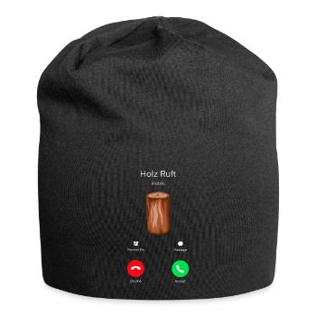 Wenn das Holz ruft muss ich los - Jersey-Beanie - Schwarz - Vorne
