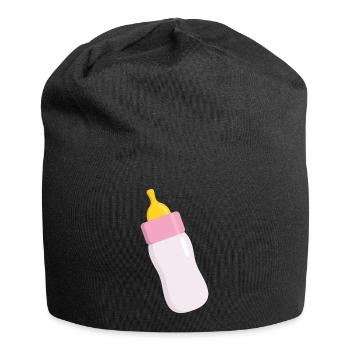 Baby Flasche - Jersey-Beanie - Schwarz - Vorne