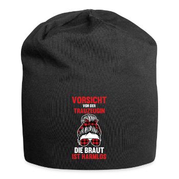 Trauzeugin - Jersey-Beanie - Schwarz - Vorne