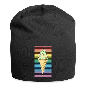 Eis - Jersey-Beanie - Schwarz - Vorne