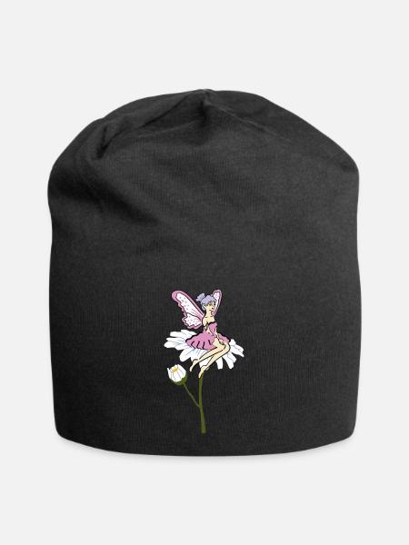 Sonnenblumen Fee - Jersey-Beanie - Schwarz