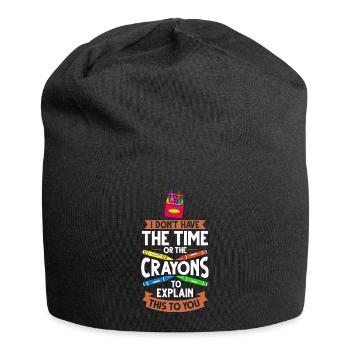 Crayon Box Colored Pencil Wax Case Wax Crayon - Jersey Beanie - black - Front