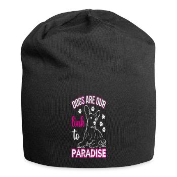 Les chiens sont notre lien avec le Paradis - Bonnet en jersey - noir - Devant