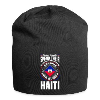 Haïti Haïti Drapeau Haïti Citation drôle - Bonnet en jersey - noir - Devant