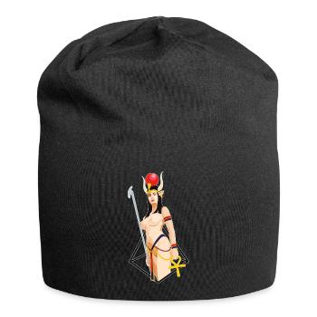 HATHOR (Egyptian Goddess) - Jersey Beanie - black - Front