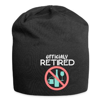Officially Retired Drinker Alcoholic Veteran - Jersey Beanie - black - Front