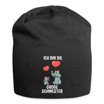 Elefanten Große Schwester - Ich bin der große - Jersey-Beanie - Schwarz - Vorne
