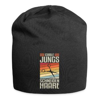 Coole Jungs schneiden Haare - Friseur Barber - Jersey-Beanie - Schwarz - Vorne