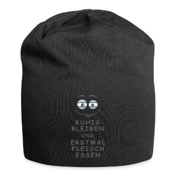 Fleisch essen - Jersey-Beanie - Schwarz - Vorne