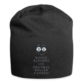 Roller fahren - Jersey-Beanie - Schwarz - Vorne