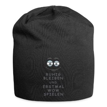 WOW spielen - Jersey-Beanie - Schwarz - Vorne