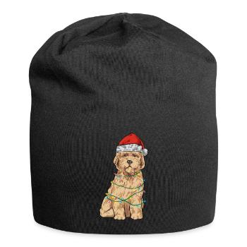 Goldendoodle Hund Weihnachten Geschenk - Jersey-Beanie - Schwarz - Vorne