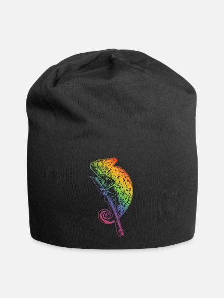 Chameleon Lizard Graphic Reptile Chameleon Lover - Bonnet en jersey - noir