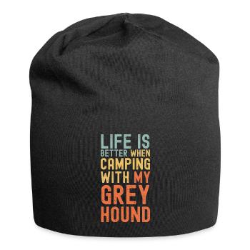 Greyhound Camping retro vintage - Jersey-Beanie - Schwarz - Vorne