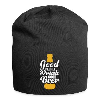 Good People Drink Good Beer - Jersey-Beanie - Schwarz - Vorne