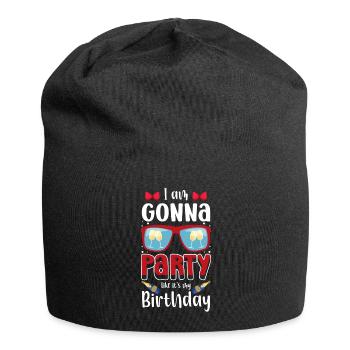 Célébration anniversaire Soirée des filles - Bonnet en jersey - noir - Devant