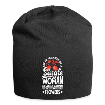 Le parfum d’une femme célibataire sent comme - Bonnet en jersey - noir - Devant