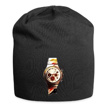 Herrenuhr Automatic Uhrwerk als Chronograph - Jersey-Beanie - Schwarz - Vorne