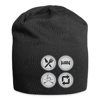 Jagen Jagdspruch & Jäger Geschenkidee - Jersey-Beanie - Schwarz - Vorne