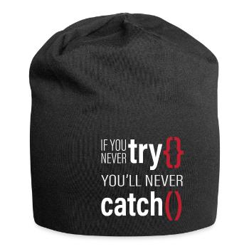 Lustiger Informatiker Spruch, Informatik - Jersey-Beanie - Schwarz - Vorne