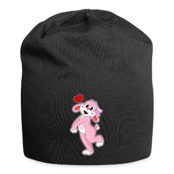 Rabbit Bride Veil Wedding - Jersey Beanie - black - Front