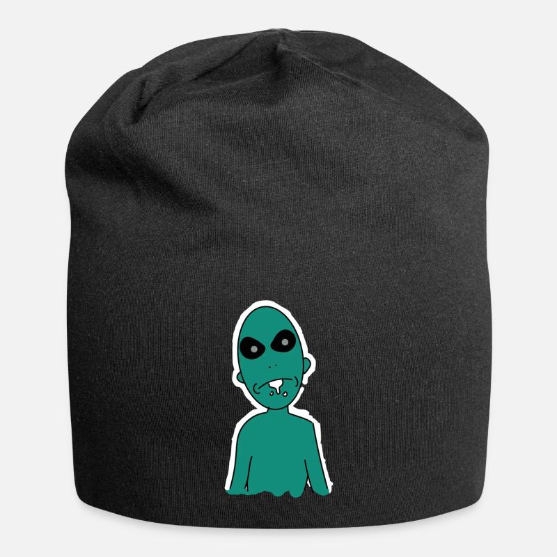 Außerirdischer - Jersey-Beanie - Schwarz