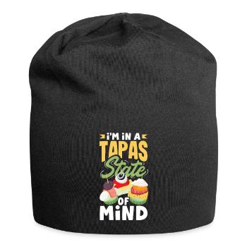 Conception de tapas pour un amateur de cuisine espagnole avec - Bonnet en jersey - noir - Devant