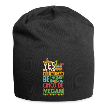 Be vegan on Cinco de Mayo - Jersey-Beanie - Schwarz - Vorne