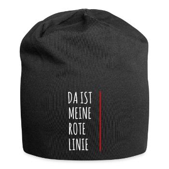 Lustiger Sarkasmus Meine Rote Linie - Jersey-Beanie - Schwarz - Vorne