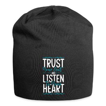 Positiv Yogaübung Selbstliebe - Jersey-Beanie - Schwarz - Vorne