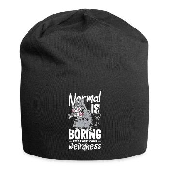 Normal is boring Embrace your weirdness - Jersey Beanie - black - Front