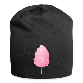 fluffy pink cotton candy - Jersey Beanie - black - Front