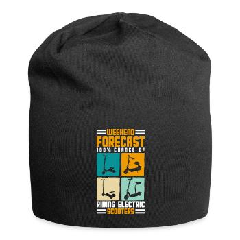 Scooter Rider Electric E-Scooter Hybrid - Jersey Beanie - black - Front