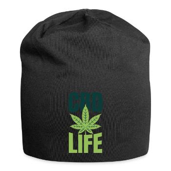 CBD LIFE - Jersey Beanie - black - Front