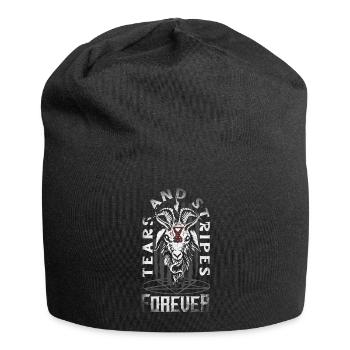 Emoticon Emo Tears and Stripes Forever Emocore - Jersey-Beanie - Schwarz - Vorne
