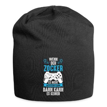 Zocker Zocken Gamer - Jersey-Beanie - Schwarz - Vorne