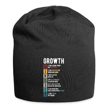 Growth Mindset Definition - Motivational Quote Ins - Jersey Beanie - black - Front