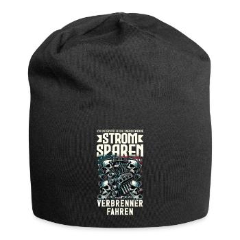Energiewende Strom Sparen Verbrenner Fahren - Jersey-Beanie - Schwarz - Vorne