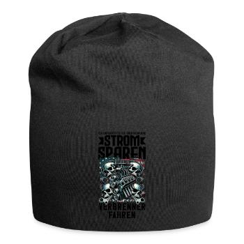 Energiewende Strom Sparen Verbrenner Fahren - Jersey-Beanie - Schwarz - Vorne