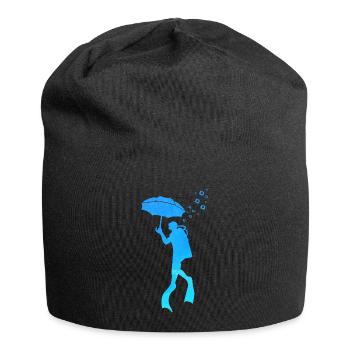Scuba Diver Umbrella Underwater Exploration - Jersey-Beanie - Schwarz - Vorne