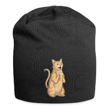 Katze Saft - Jersey-Beanie - Schwarz - Vorne