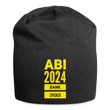 Abitur 2024 lustige Sprüche - Jersey-Beanie - Schwarz - Vorne
