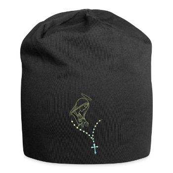 Jungfrau Maria Jesus Bibel Christliche Religion Madona - Jersey-Beanie - Schwarz - Vorne
